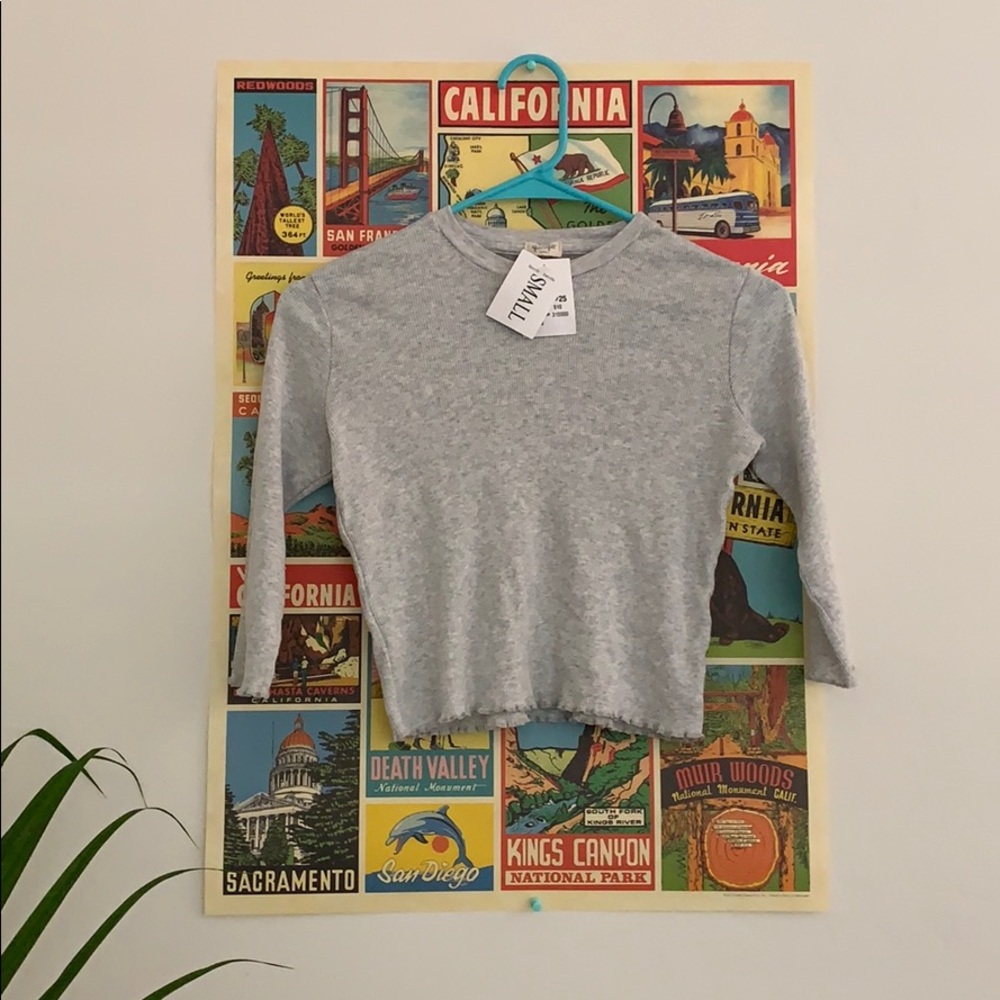 RARE NEW Brandy Grey Top